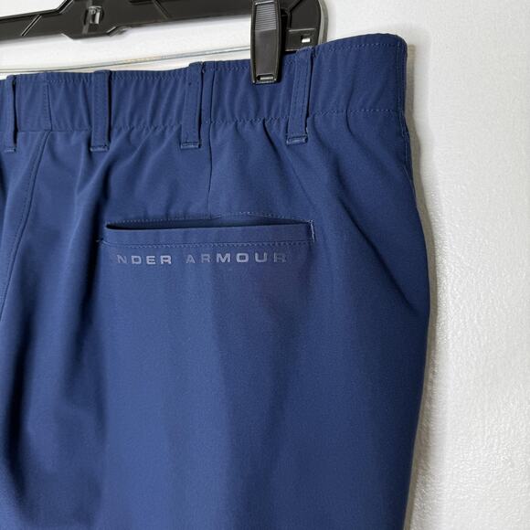 Under Armour Pants Mens 38x32 Blue Stretch Golf Tapered Performance Lightweight - Picture 4 of 5